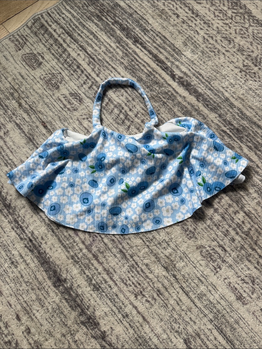 Blue Floral crop top